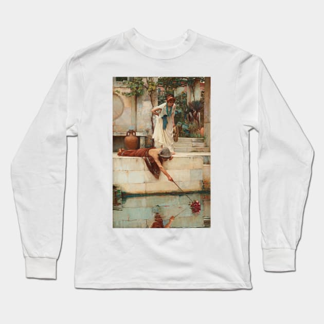 The Rescue by John William Waterhouse Long Sleeve T-Shirt by Classic Art Stall